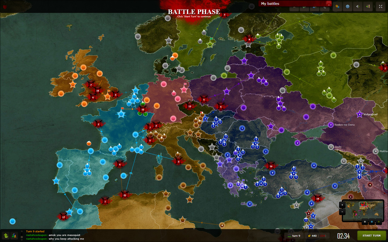 atWar - Speel een gratis oorlogsstrategiespel gebaseerd op als Risk en Axis &